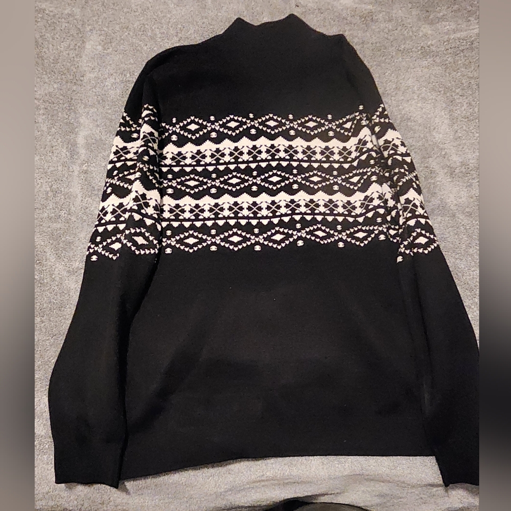 Calvin Klein Geometric Knit Sweater – Men’s Large, Like New Nordic Warm Cozy